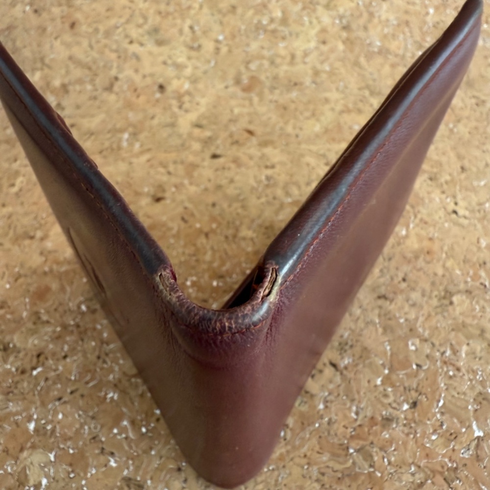 Cartier Burgundy Leather Bi-fold Wallet - Picture 6 of 14